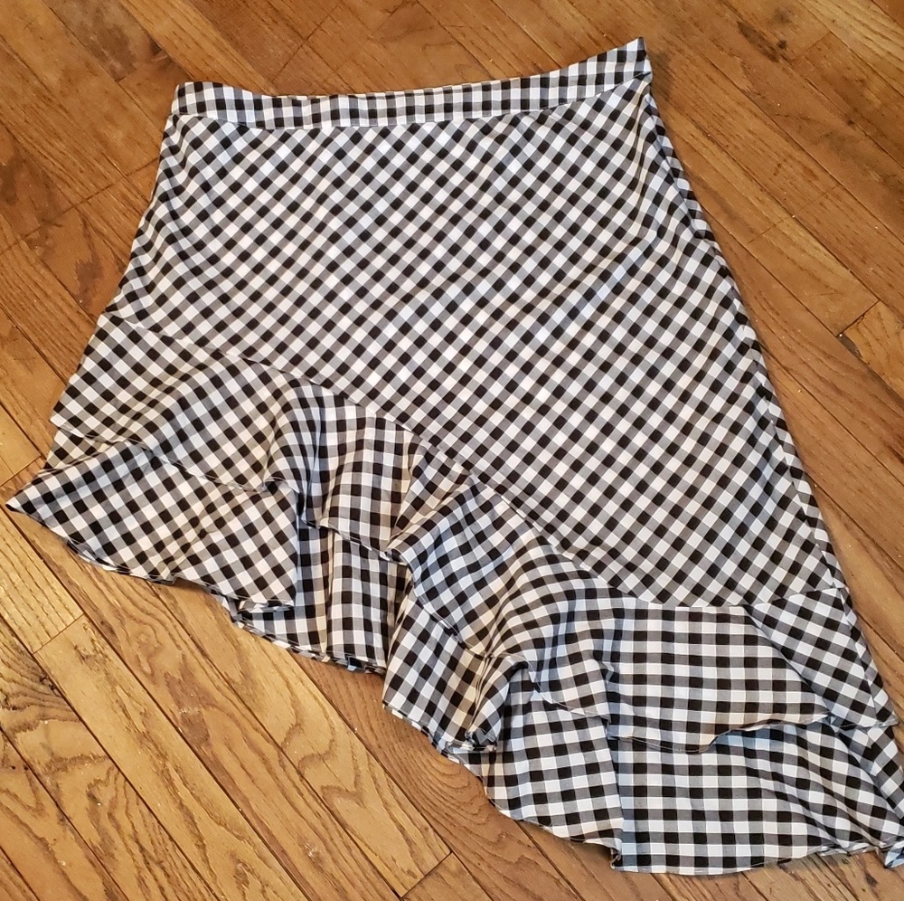 Asymmetrical gingham skirt from target